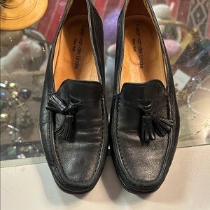 Black Leather Tassel Loafers